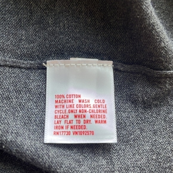 Mossimo Supply Co Gray Mock Wrap Sweater Lightweight 3/4 Sleeves Size Medium - Picture 12 of 15